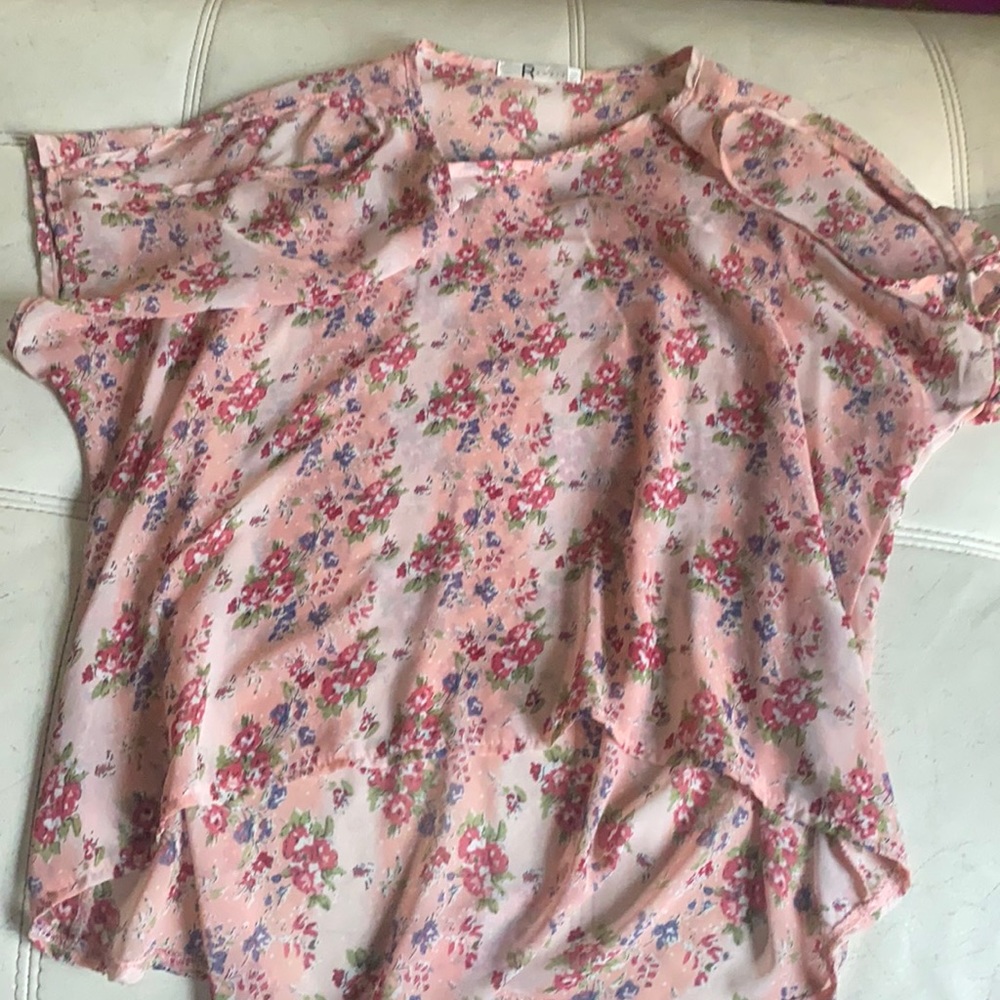 See threw flower blouse